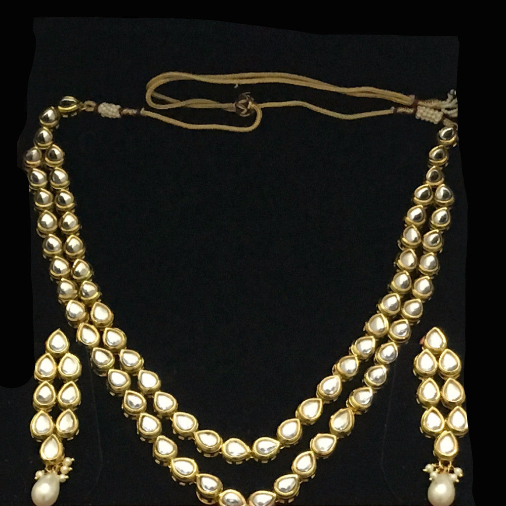 String Kundan Necklace Set