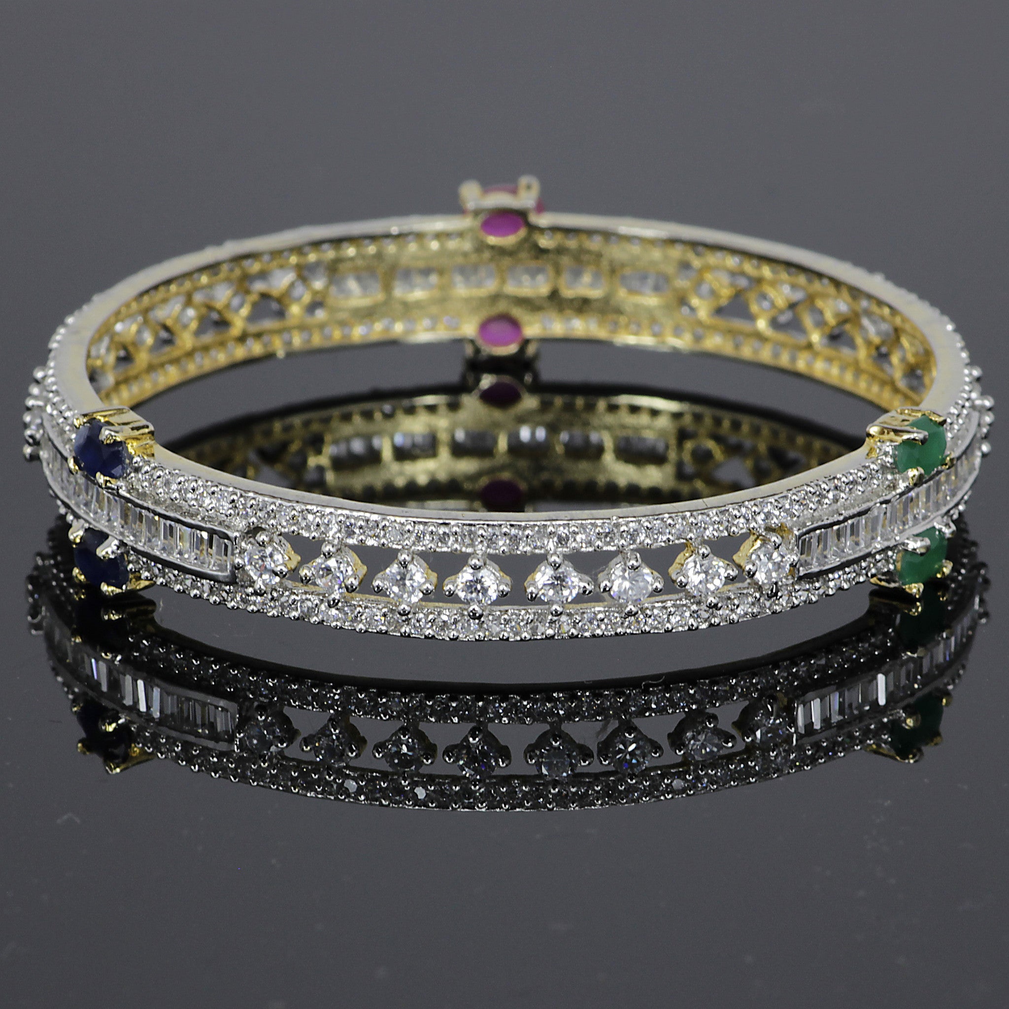 Zircon Double Pave Bangle