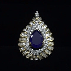 Sapphire Droplet Ring