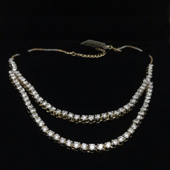 Solitaire Dual String Necklace Set