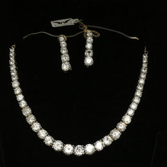 Gold Solitaire String Necklace Set