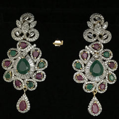 Leafy Gemstone Necklace set