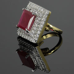 Zircon Double Frame Ring