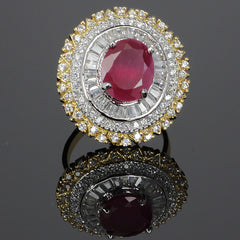 Two Tone Ruby Ring