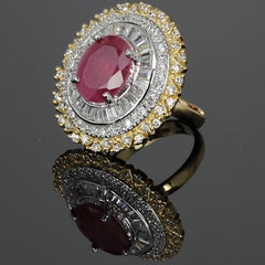 Two Tone Ruby Ring