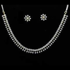 Solitaire necklace with studs