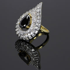 Garnet Droplet Ring