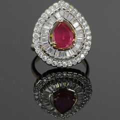 Ruby Pear Ring